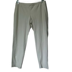 Eileen Fisher Washable Stretch Crepe Pants White Sz XL Slim Ankle Pants